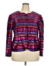 Maggy London 100% Polyester Stripes Purple Jacket Size 20 - photo 1