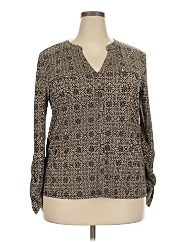NY Collection Long Sleeve Blouse (view 1)