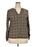 NY Collection Brown Long Sleeve Blouse Size XXL - photo 1