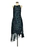 Q&A 100% Polyester Paisley Blue Cocktail Dress Size M - photo 1