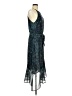 Q&A 100% Polyester Paisley Blue Cocktail Dress Size M - photo 4