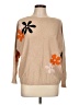 Aaeda Floral Tan Pullover Sweater Size L - photo 1