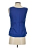 Moncollet 100% Cotton Blue Sleeveless Blouse Size 2 - photo 2