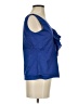Moncollet 100% Cotton Blue Sleeveless Blouse Size 2 - photo 4