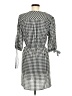 Wrapper 100% Cotton Checkered-gingham Gray Casual Dress Size M - photo 2