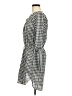Wrapper 100% Cotton Checkered-gingham Gray Casual Dress Size M - photo 5