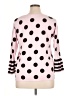 Red Polka Dots Pink Pullover Sweater Size XL - photo 2
