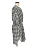 Wrapper 100% Cotton Checkered-gingham Gray Casual Dress Size M - photo 4