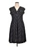 Chaps Polka Dots Black Casual Dress Size XL (petite) - photo 1