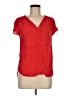 Camaieu 100% Viscose Red Short Sleeve Blouse Size EU (FR) 38 / US 6 - photo 1