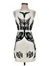 Ark & Co. 100% Polyester Graphic Ivory Cocktail Dress Size S - photo 1