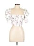 Zara White Short Sleeve Blouse Size L - photo 1