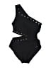 MICHAEL Michael Kors Solid Black One Piece Swimsuit Size 6 - photo 1