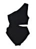 MICHAEL Michael Kors Solid Black One Piece Swimsuit Size 6 - photo 2
