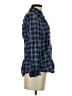 Express Plaid Blue Long Sleeve Button-Down Shirt Size XS - photo 4