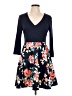 City Studio Floral Blue Casual Dress Size 13 - photo 1