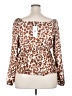 Socialite 100% Polyester Brown Long Sleeve Blouse Size XXL - photo 2