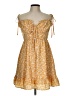 Cider 100% Polyester Paisley Yellow Casual Dress Size L - photo 1