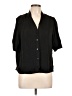 Tahari 100% Polyester Black Short Sleeve Blouse Size L - photo 1
