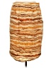 Unbranded 100% Silk Stripes Orange Silk Skirt Size 10 - photo 1