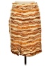 Unbranded 100% Silk Stripes Orange Silk Skirt Size 10 - photo 2