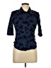 LA Movers 100% Polyester Blue 3/4 Sleeve Blouse Size L - photo 1