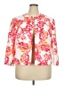 Emily... 100% Polyester Floral White Jacket Size 18W - photo 1