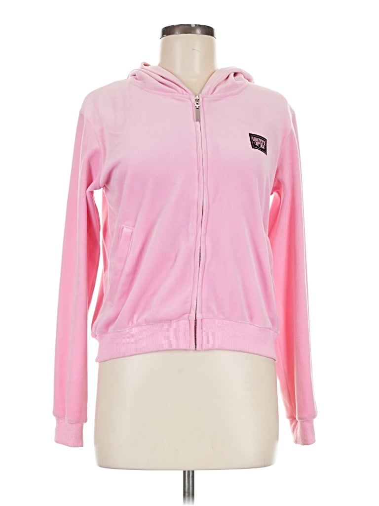 Pre-owned Assorted Brands Zip Up Hoodie In Pink