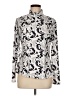 N'Vo by Lanctot Paisley Silver Long Sleeve Blouse Size M - photo 1