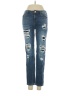 Kensie 100% Cotton Hearts Blue Jeans Size 26 waist - photo 1