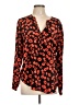 Rory Beca 100% Silk Orange Long Sleeve Silk Top Size L - photo 1