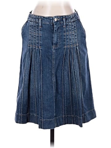 Burberry Pleated Denim midi Skirt (view 1)