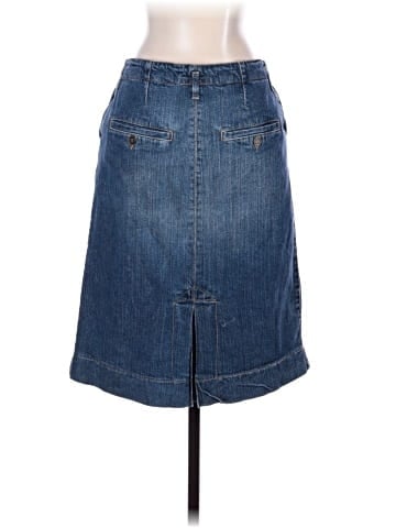 Burberry Pleated Denim midi Skirt (view 2)