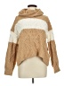 Francesca's 100% Polyester Color Block Tan Pullover Sweater Size M - photo 1