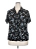 Covington 100% Polyester Floral Black Short Sleeve Blouse Size 18 - photo 1