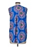 Pink Owl 100% Polyester Blue Sleeveless Blouse Size M - photo 2