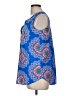 Pink Owl 100% Polyester Blue Sleeveless Blouse Size M - photo 5