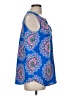 Pink Owl 100% Polyester Blue Sleeveless Blouse Size M - photo 4