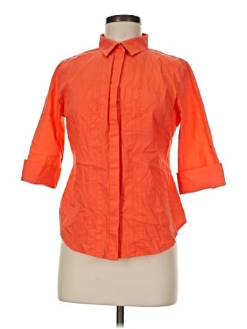 Worthington 3/4 Sleeve Button-Down Shirt (view 1)