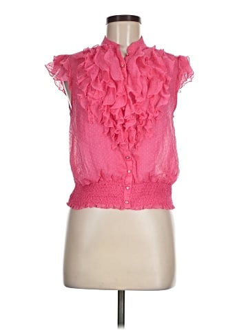 Bebe Sleeveless Silk Top (view 1)