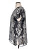 CAbi 100% Polyester Gray Short Sleeve Blouse Size M - photo 5