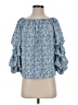 Patrizia Luca 100% Polyester Blue 3/4 Sleeve Blouse Size S - photo 1