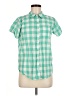 St. John's Bay Checkered-gingham Green Short Sleeve Button-Down Shirt Size M - photo 1