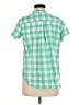 St. John's Bay Checkered-gingham Green Short Sleeve Button-Down Shirt Size M - photo 2