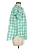 St. John's Bay Checkered-gingham Green Short Sleeve Button-Down Shirt Size M - photo 4