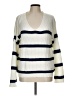 Shein 100% Acrylic Stripes Ivory Pullover Sweater Size L - photo 1