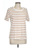 Veronica Beard 100% Cotton Ivory Short Sleeve Top Size L - photo 1