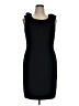 Kasper Solid Black Cocktail Dress Size 14 - photo 1