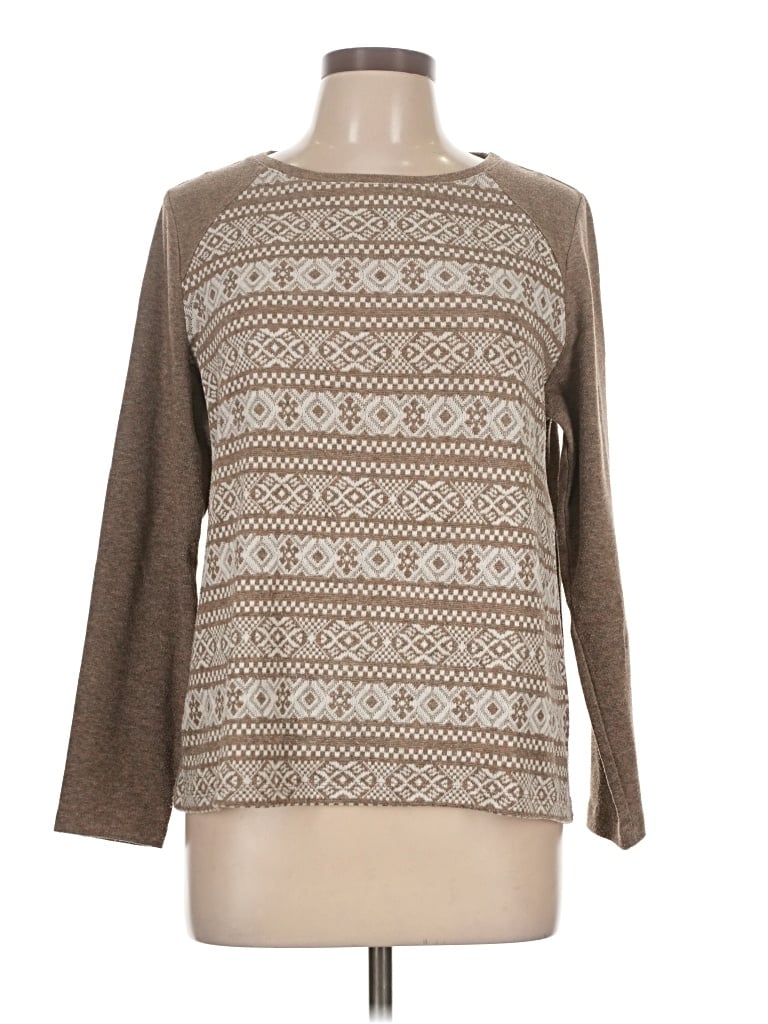 Pre-owned Talbots Pullover Sweater In Brown