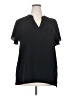 Assorted Brands 100% Polyester Black Short Sleeve Blouse Size 2X - photo 1